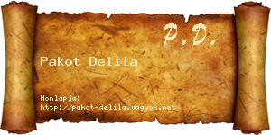 Pakot Delila névjegykártya
